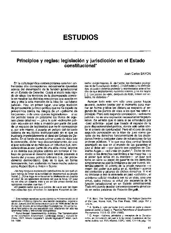 (PDF) ESTUDIOS Principios y reglas: legislación y jurisdicción en el ...