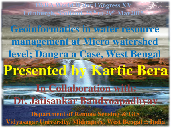 (PDF) Geoinformatics in water resource management at Micro watershed ...