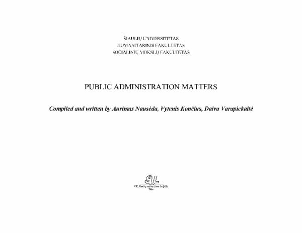 (PDF) Public administration matters