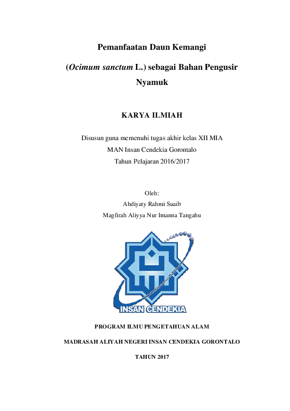 Contoh Makalah Tanaman Pengusir Nyamuk Tema Soal Contoh Makalah Tanaman Pengusir Nyamuk Tema Soal