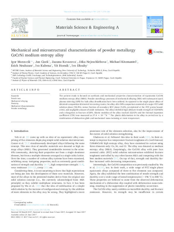 (PDF) Mechanical and microstructural characterization of powder ...