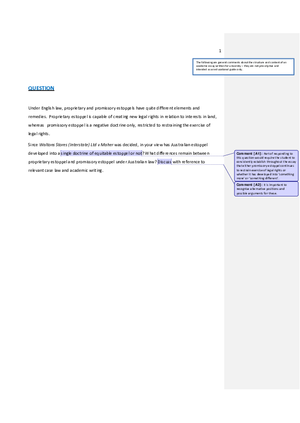 Pdf Estoppel Law Sample Annotated Essay Samrat Khann Academia Edu