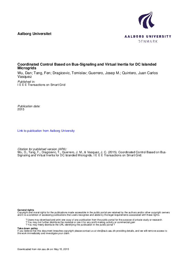 (PDF) Coordinated Control Based on Bus-Signaling and Virtual Inertia ...