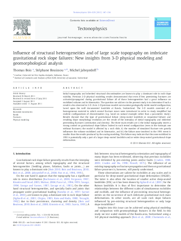 (PDF) Influence of structural heterogeneities and of large scale ...