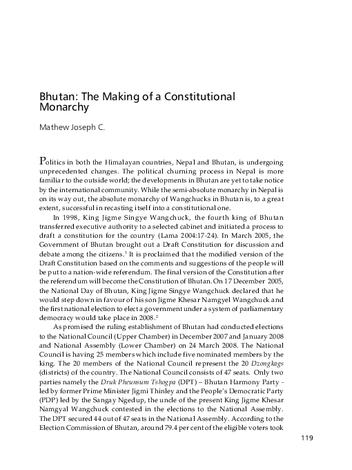 Constitution Of Bhutan Pdf