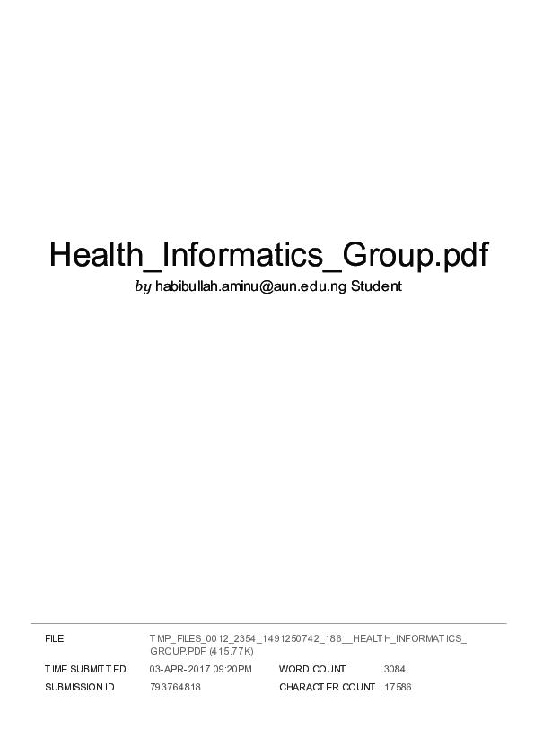 (PDF) Health Informatics Group