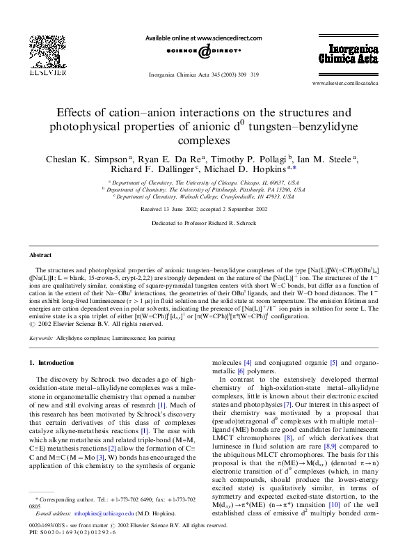 (PDF) Effects of cation–anion interactions on the structures and ...