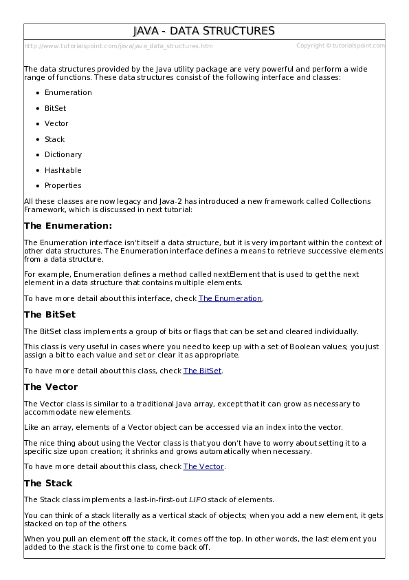 (PDF) Java - Data Structures