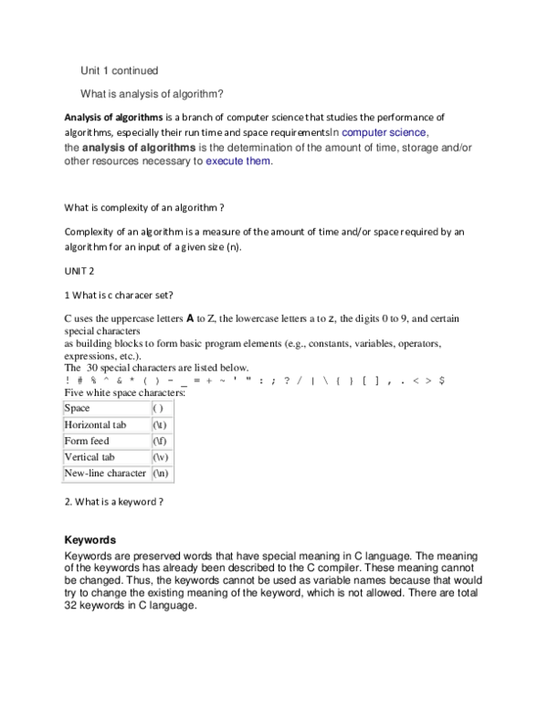 Doc Unit 1 Continued What Is Analysis Of Algorithm Anu Bhav Academia Edu Doc Unit 1 Continued What Is Analysis Of Algorithm Anu Bhav Academia Edu
