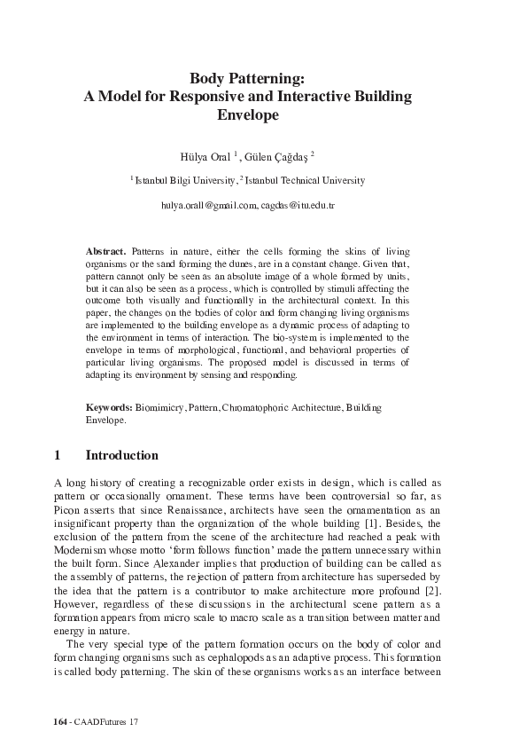 (PDF) Body Patterning: A Model for Responsive and Interactive Building ...