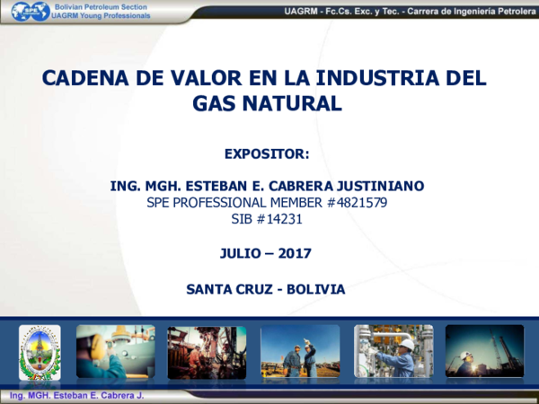 (PDF) EXPOSITOR: CADENA DE VALOR EN LA INDUSTRIA DEL GAS NATURAL