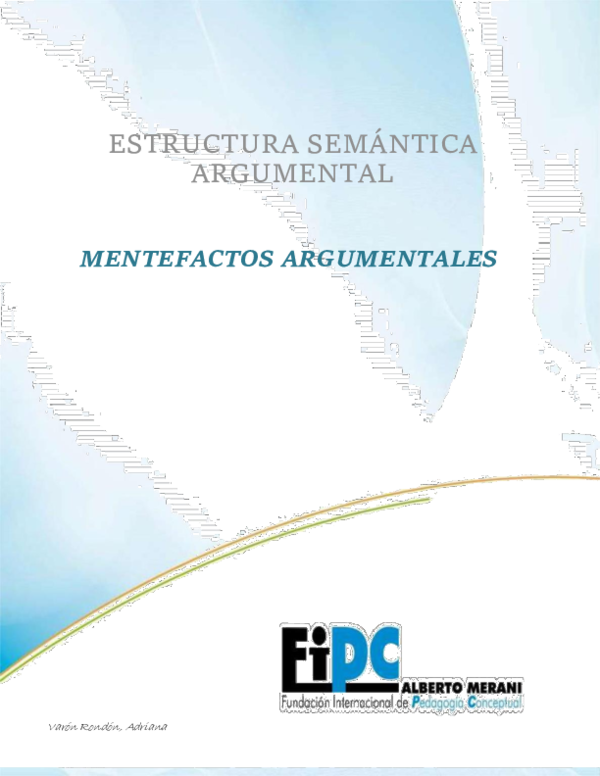 (PDF) ESTRUCTURA SEMÁNTICA ARGUMENTAL MENTEFACTOS ARGUMENTALES