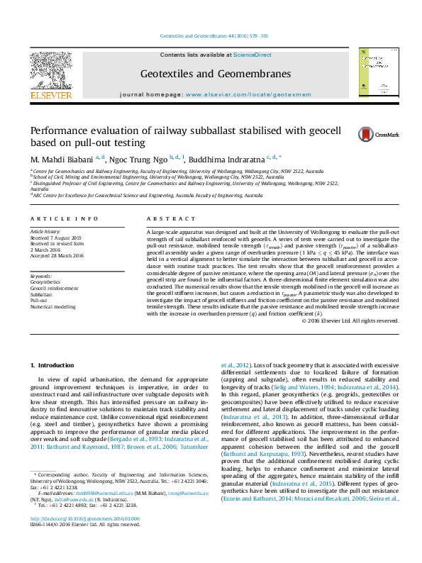 (PDF) Performance evaluation of railway subballast stabilised with ...