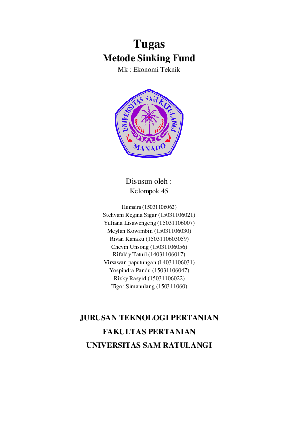 Doc Tugas Metode Sinking Fund Stevhany Regina Academia Edu