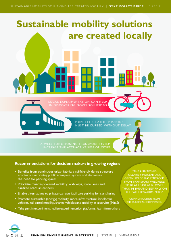 (PDF) Sustainable mobility solutions - Recommendations for decision ...