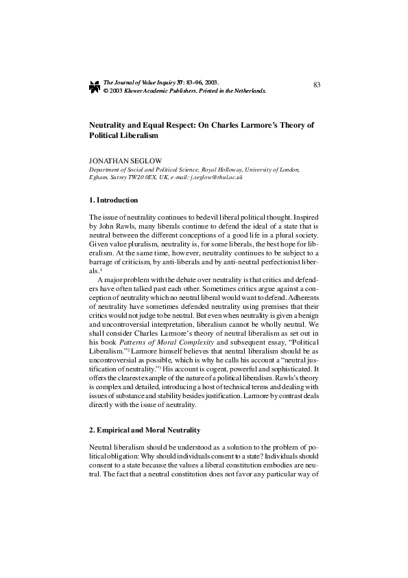 Political neutrality essay picture