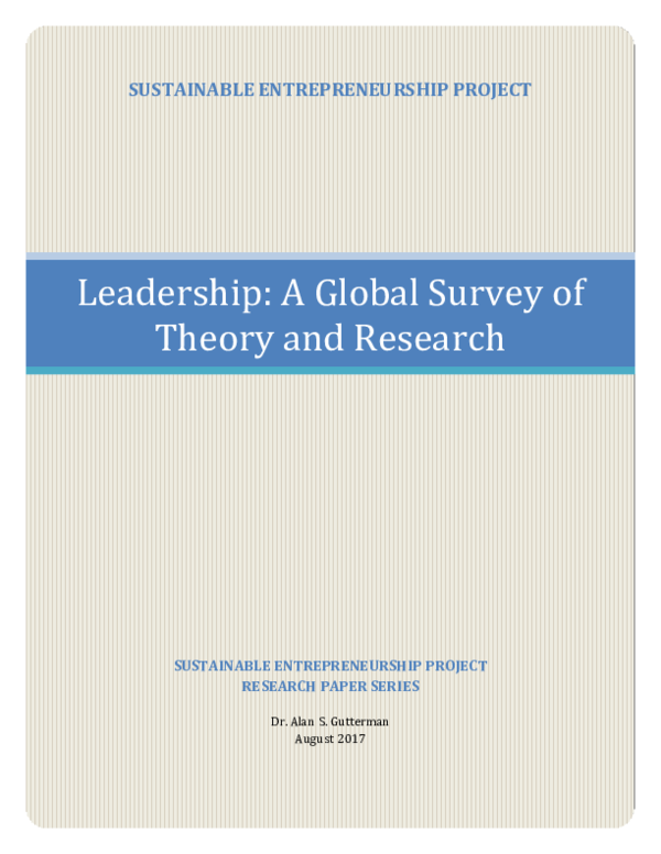 (PDF) Leadership: A Global Survey of Theory and Research