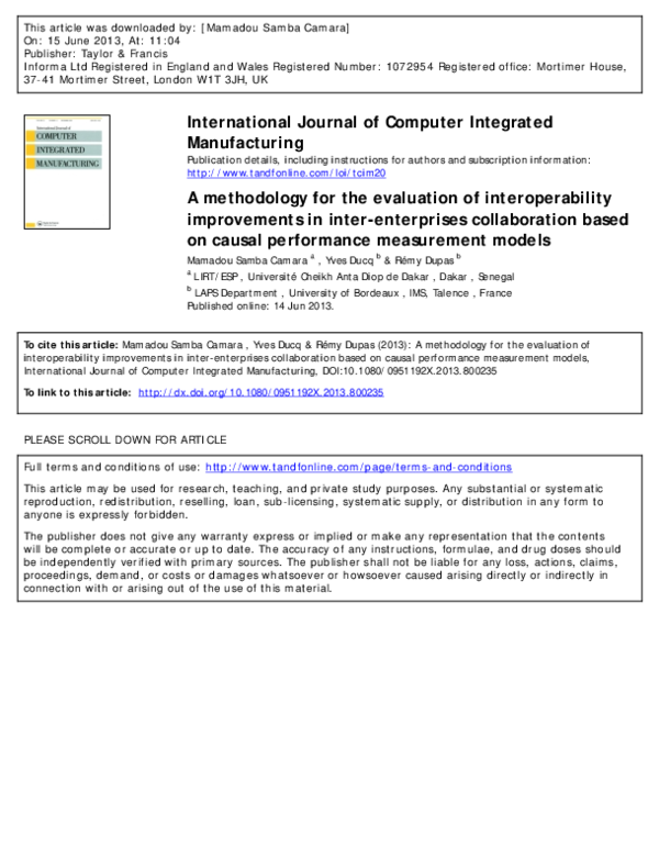(PDF) A methodology for the evaluation of interoperability improvements ...