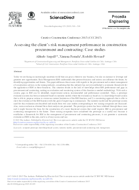 (PDF) Assessing the client's risk management performance in ...