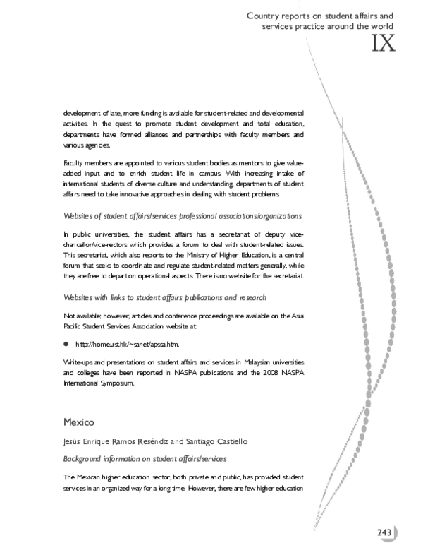 (PDF) Country reports on student affairs and services practice around ...