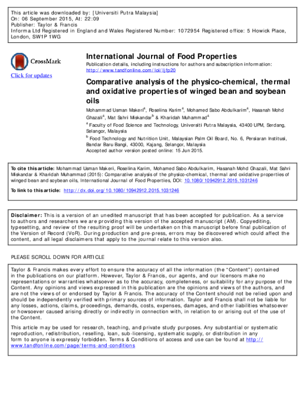 (PDF) Comparative analysis of the physico-chemical, thermal and ...