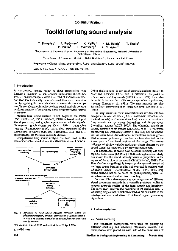(PDF) Toolkit for lung sound analysis