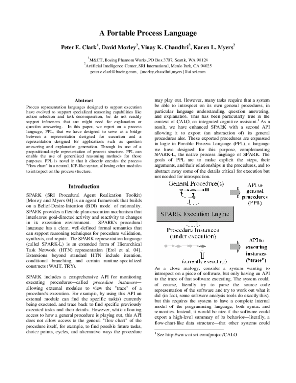 (PDF) A Portable Process Language