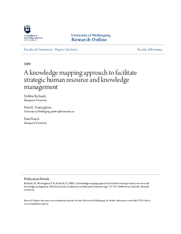 (PDF) A Knowledge Mapping Approach to Facilitate Strategic Human ...