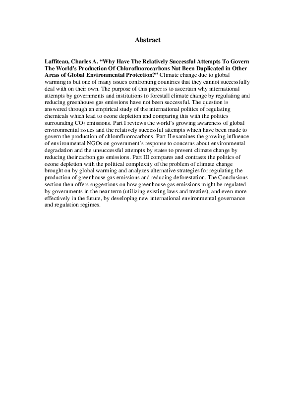 Chlorofluorocarbons essay image