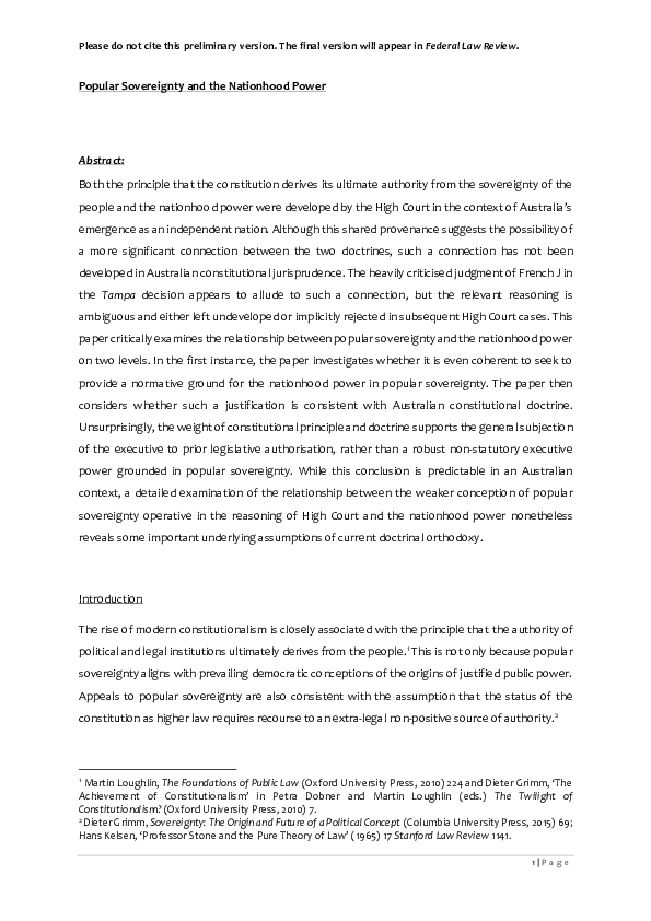 Popular sovereignty essay image