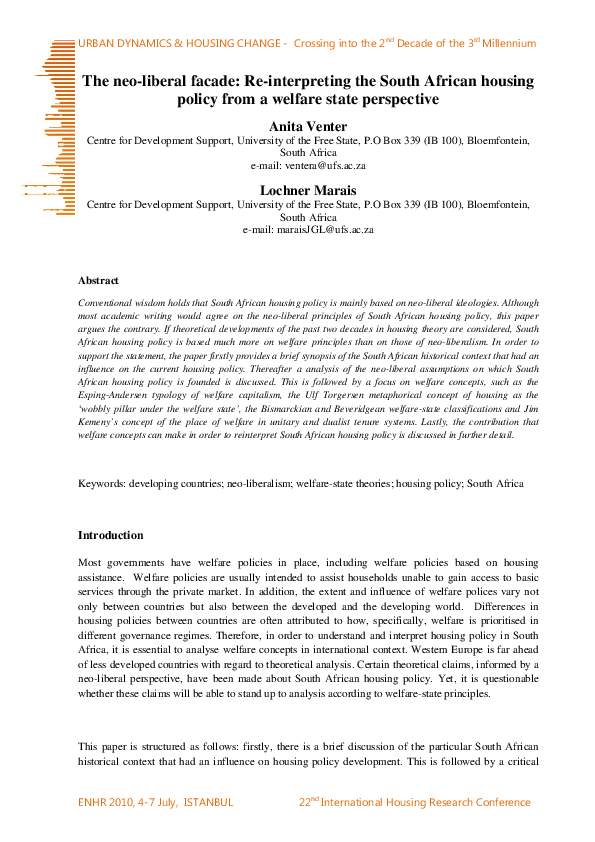 housing policies in south africa