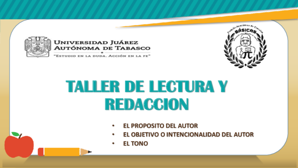 (PPT) TALLER DE LECTURA Y REDACCION