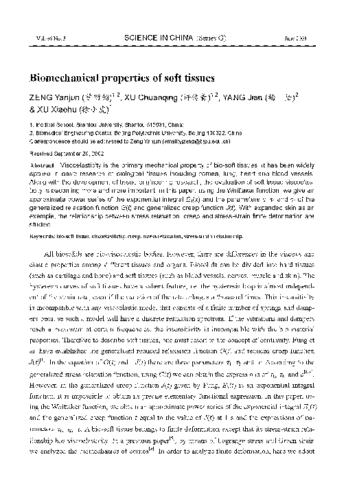 (PDF) Biomechanical properties of soft tissues