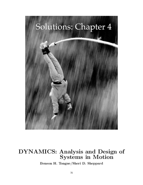 (PDF) DYNAMICS Analysis and Design of Systems in Motion 준렬 정