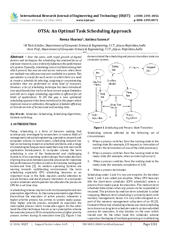 (PDF) OTSA: An Optimal Task Scheduling Approach