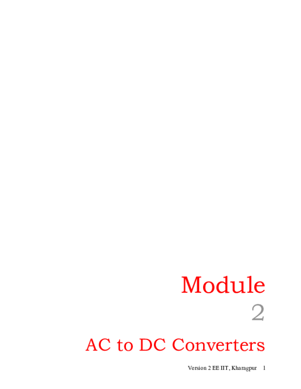 (PDF) Module 2 AC to DC Converters