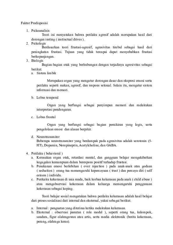 (DOC) Faktor Predisposisi annisa rachim Academia.edu