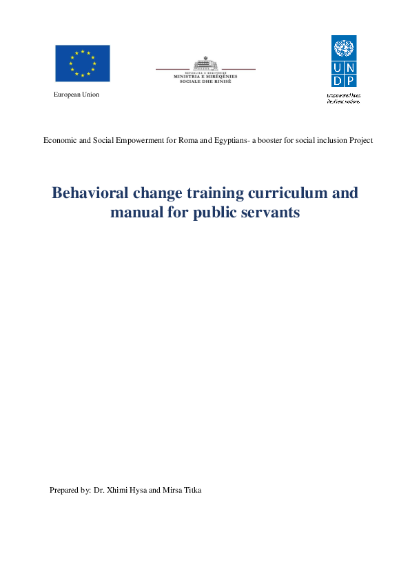 (PDF) Behavioral Change Training Curriculum and Manual for Public Servants