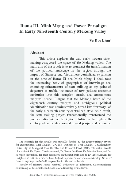 PDF Rama III Minh Mang And Power Paradigm Of The Early Nineteenth 