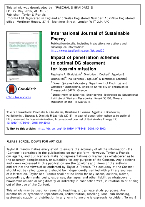 (PDF) Impact of penetration schemes to optimal DG placement for loss ...