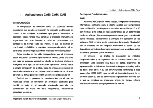 (PDF) Unidad 1 introduccic3b3n al cad cam cae