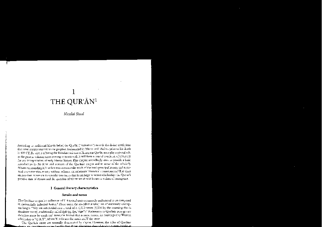 (PDF) “The Qurān”, in: Routledge Handbook on Early Islam, edited by ...