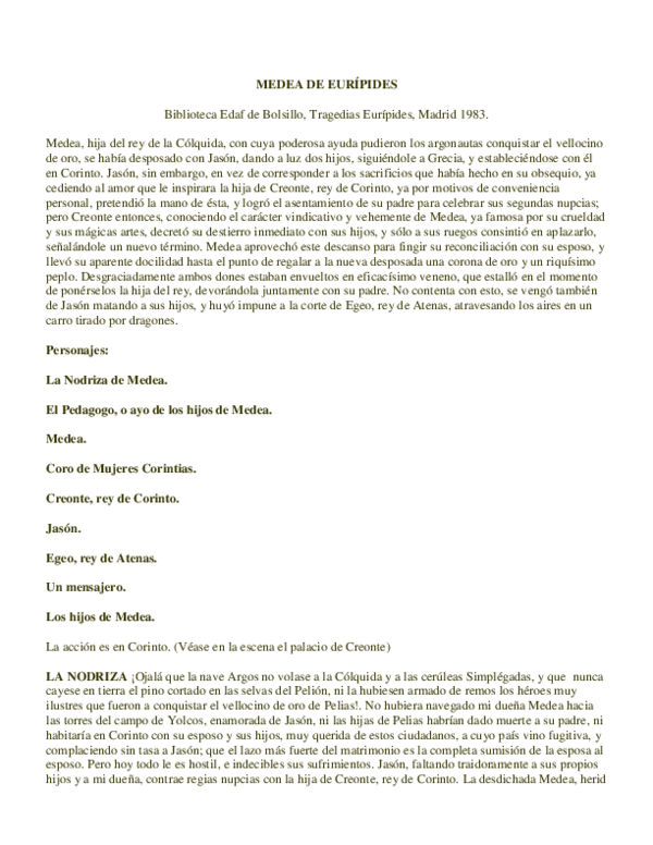 (PDF) MEDEA DE EURÍPIDES