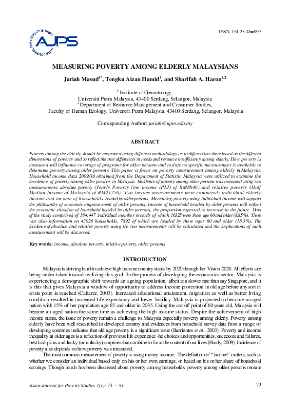 Senior citizens living in poverty picture