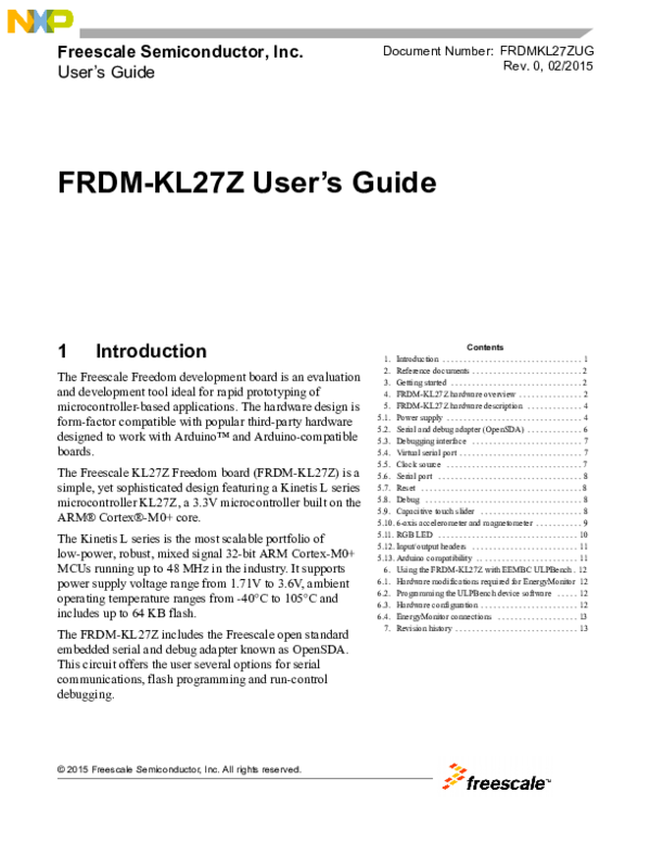 (PDF) Freescale Semiconductor, Inc. User's Guide nhat phu Academia.edu