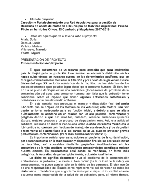 (DOC) TP Final - formulacion y evaluacion de proyectos
