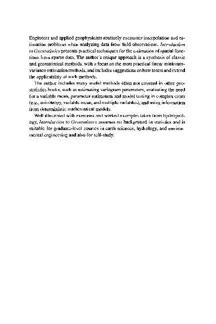 Pdf Introduction To Geostatistics Pdf Pdf Introduction To Geostatistics Pdf
