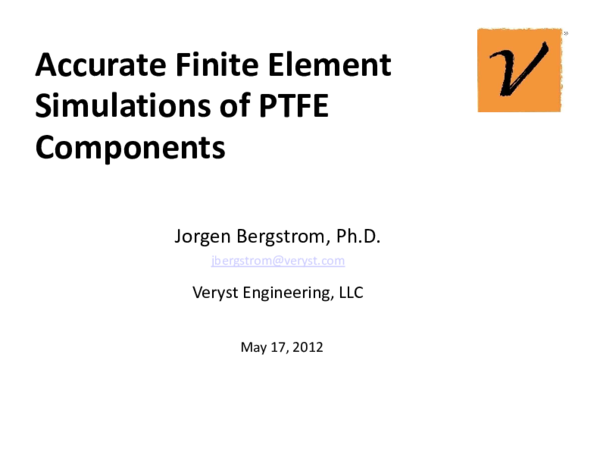 (PDF) Accurate Finite Element Simulations of PTFE Components