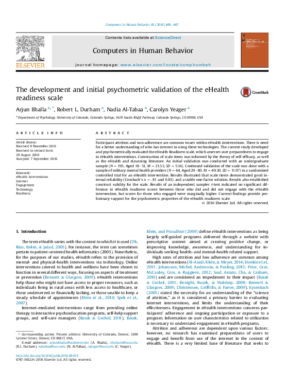 (PDF) The development and initial psychometric validation of the ...