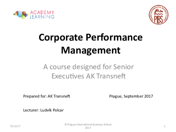 PPT) Corporate Performance Management PBIS